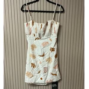 ASTR the Label Claramae Ruched Mini Dress Cream Women’s Size L